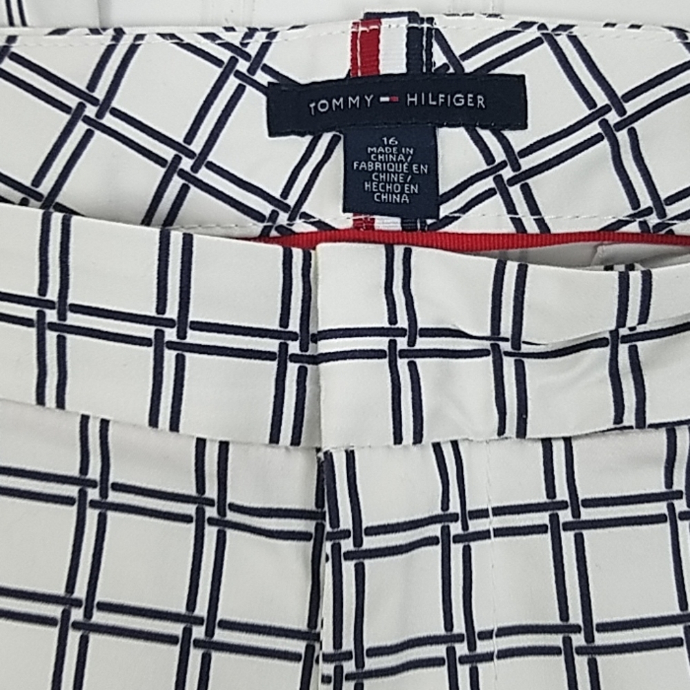 SOLD EBAY Tommy Hilfiger Black/White Pants Sz 16 - Picture 2 of 8